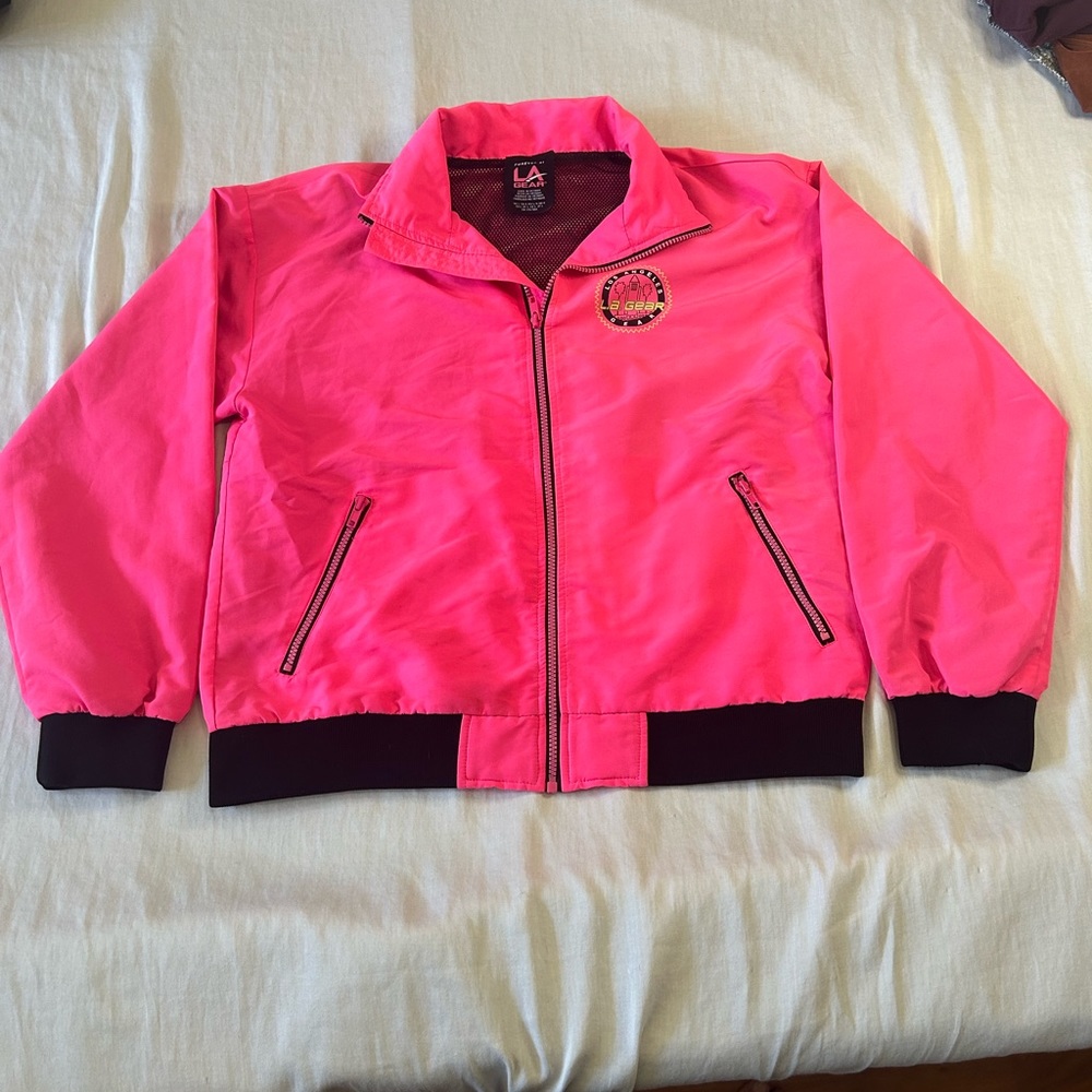 L.A Gear forever 21 pink retro windbreaker